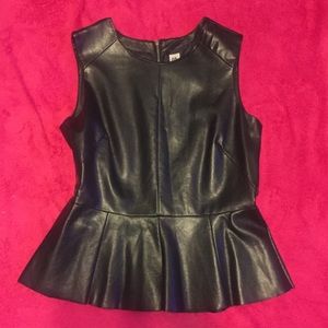 Leather Peplum Top 💕 Urban Outfitters